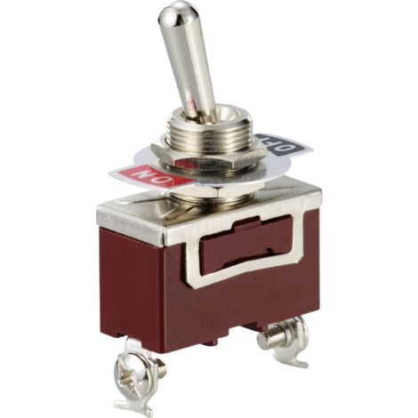 TRU COMPONENTS TC-12819620 Interrupteur à levier 250 V/AC 15 A 1 x On/Off à accrochage 1 pc(s) A710733 (1/3)