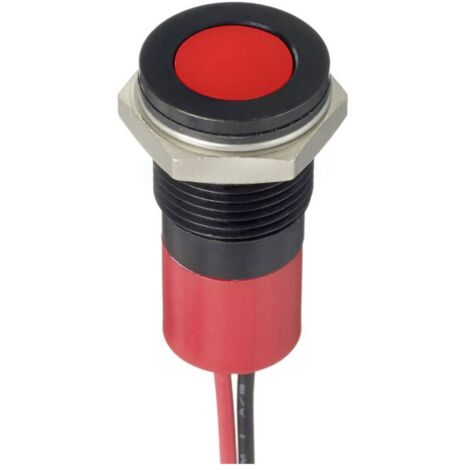 APEM Q14F3CXXR12E Voyant de signalisation LED rouge Flush 10 mcd Y111813 (1/2)