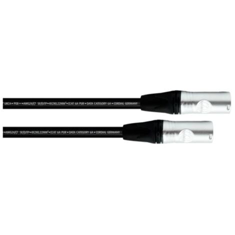 Cordial 15618 RJ45 Câble réseau, câble patch CAT 6a SF/UTP 1.00 m noir gaine PUR 1 pc(s) Y119473 (1/3)