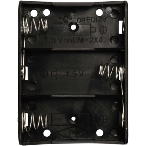 Support De Pile LR14 (C) Bulgin BX0001/1 | Pour Montage En Boîtier | Contacts Nickel | Dimensions 74.3 X 38.1 X 38.1 Mm