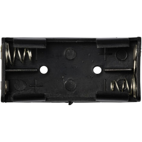 Support Pile 2x 18350 Keystone - Connexion à Souder, Noir, 49x40x15 Mm