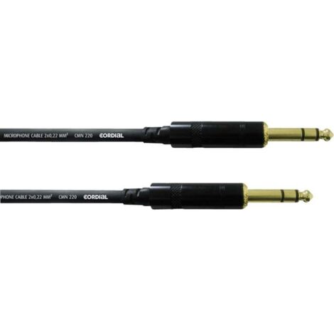 Cordon Cordial CFM 0,9 VV Jack instruments [1x Jack mâle 6.35 mm - 1x Jack mâle 6.35 mm] 0.90 m noir W664311 (1/2)