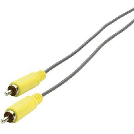 Câble de raccordement SpeaKa Professional SP-1300788 [1x Cinch-RCA mâle - 1x Cinch-RCA mâle] 3.00 m jaune, gris Y53904 (1/2)