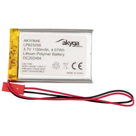 Akyga LP623255 Pack de piles rechargeables x batterie spéciale LiPo 3.7 V 1100 mAh Y636163 (1/3)