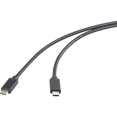 Renkforce Câble USB-C USB 3.2 Gen2x2 USB-C® mâle, USB-C® mâle 2.00 m noir gaine TPE RF-6609644 Y716553