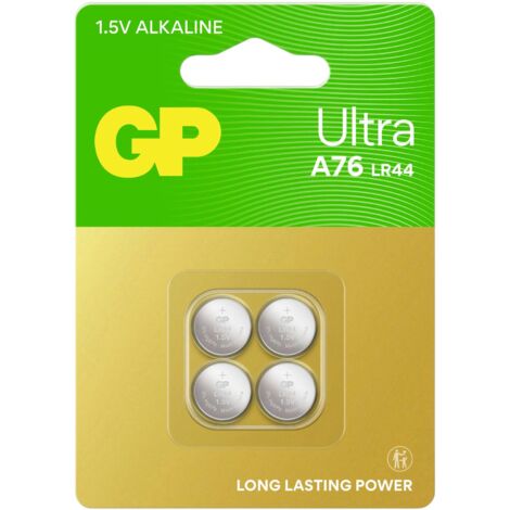 GP Pile bouton LR 44 1.5 V 4 pc(s) 110 mAh alcaline(s) Ultra (1/3)