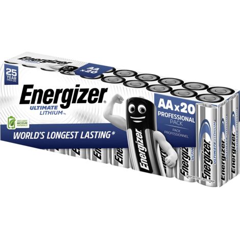Energizer Ultimate FR6 Pile LR6 (AA) lithium 3000 mAh 1.5 V 20 pc(s) Y647953