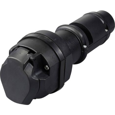 Voltcraft – Réducteur de tension 7 pôles 24V sur 12V – Adaptateur pour remorque – Protection surcharge et surchauffe – Courant de sortie 0,5 à 2A