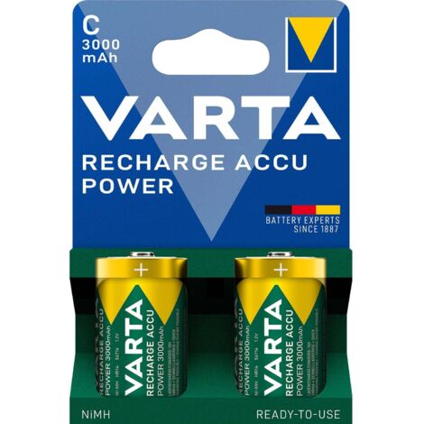 VARTA - Pile rechargeable Power HR14/C 3000 mAh x 2