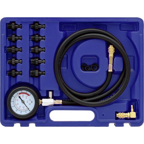 Testeur De Pression Radiateur 14 Pièces - Manomètre 0-2,5 Bar, Adaptateurs Multiples, Pompe Manuelle