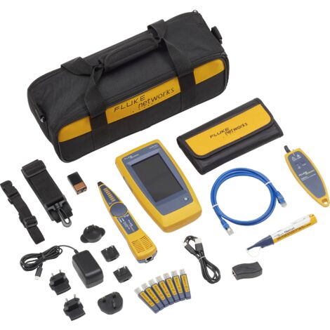 Fluke Networks LIQ-DUO-VFL-LFD-H6EU Testeur réseau Adapté pour (spécifications réseau (CAT)): CAT 4, CAT 5, CAT 5e, CAT 6, CAT 6a, WiFi 6E, Câble Y648723 (1/5)