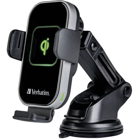 Verbatim Chargeur à induction FWC-02 Qi Fast Wireless Car Charger 49553 Sorties raccordement magnétique noir R756482 (1/5)