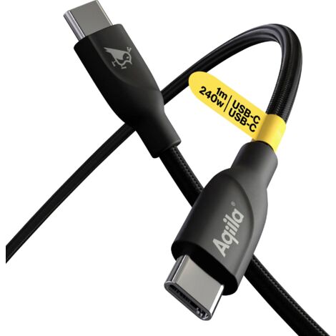 Aqiila Cablebird CB11 Câble USB-C USB 2.0 USB-C® mâle 1.00 m noir AQCBPBICB2BD867 Y348543 (1/5)