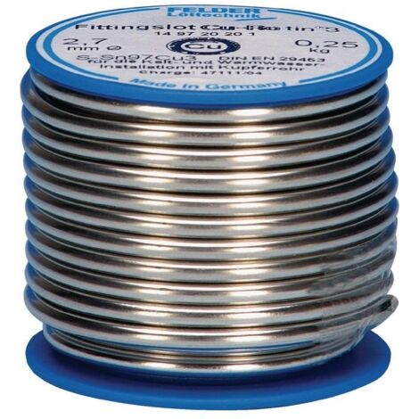 Felder – Fil à souder Cu-Rotin3 2,7 mm – Alliage Sn97Cu3 – Température de fonctionnement 270 °C – Poids 0,250 kg – 149727201 (1/6)