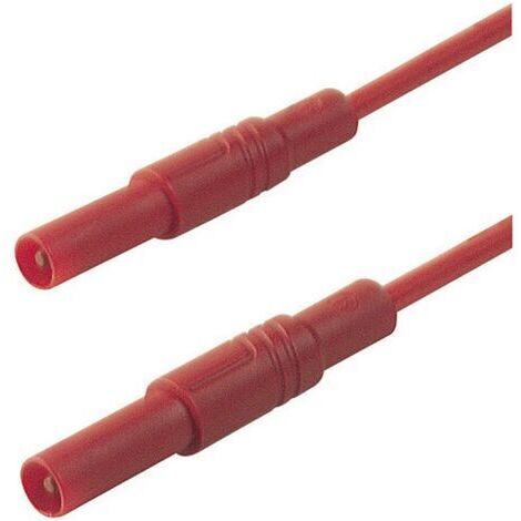 SKS Hirschmann MLS SIL GG 100/1 Cordon de mesure de sécurité Banane mâle 4 mm Banane mâle 4 mm 1.00 m rouge 1 pc(s) X40599 (1/3)
