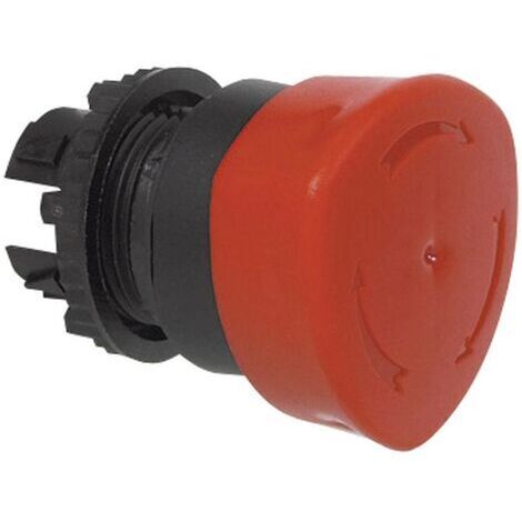 BACO BAL22ED01B L22ED01B Bouton champignon collerette plastique, noir rouge décrochage par rotation 1 pc(s) D74354 (1/3)