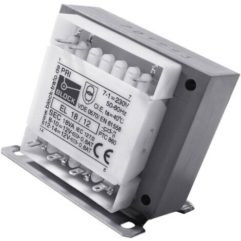 Transformateur de contrôle, d'isolement et de sécurité BLOCK EL 100/24 1 pc(s) D98830 (1/2)