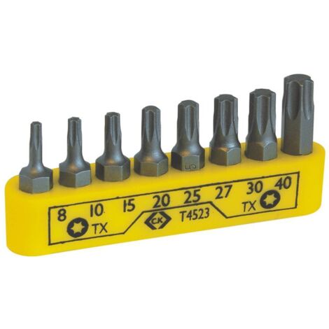 C.K T4523 Jeu d'embouts 8 pièces 6 pans intérieurs (TX) C51346 (1/2)