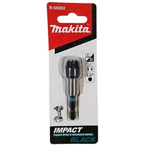 Makita – Porte embout à verrouillage magnétique 1/4' pour bois et métal – Conception robuste – Résistant aux chocs – B66802