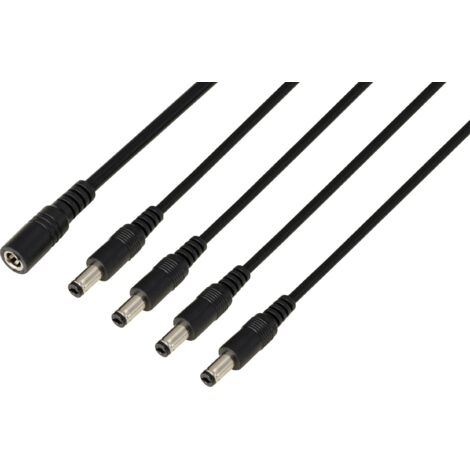 TRU COMPONENTS TC-13232712 Connecteur DC prise femelle - fiche mâle 5.5 mm 2.1 mm 41.2 cm 1 pc(s) Y769463 (1/3)