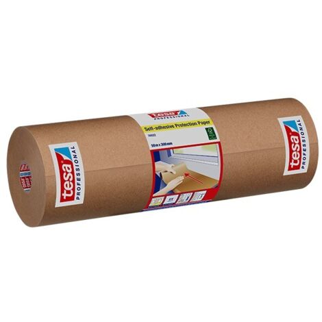 Tesa Assa Abloy – Bande de masquage chamois 30 cm x 50 m – Papier kraft recyclable – Protection peinture surfaces sensibles – Retrait sans résidu
