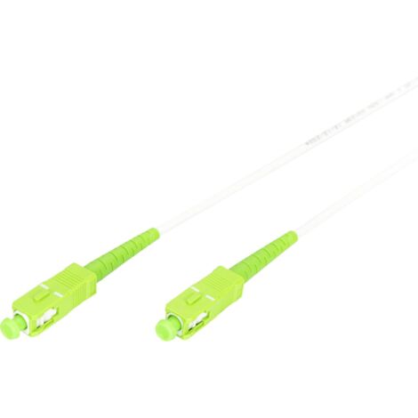 Digitus DK-2922A-20-SCA-SX fibre optique FO, fibre de verre Câble de raccordement 20000 cm blanc, vert, vert citron, lime green [1x SC APC mâle - 1x W913083 (1/4)