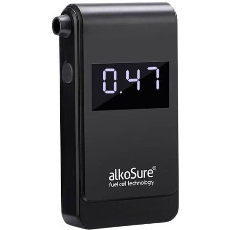 alkoSure Ethylomètre noir (mat) 0.00 à 4.00 ‰ avec écran, possibilité d'afficher différentes unités Q075203 (1/3)