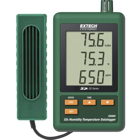 Enregistreur de données multifonction Extech SD800 Valeur de mesure température, CO2, humidité de l'air 0 à 50 °C 10 à 90 % HR Q52456
