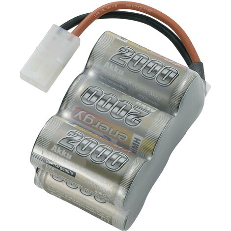 Reely – Pack Batterie NiMh 7,2 V – 2000 MAh – 6 Cellules – Bloc Tamiya – Pour RC