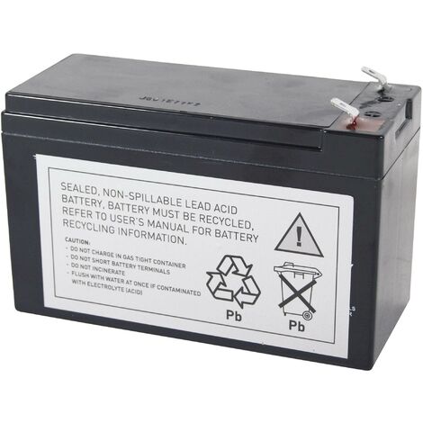 Batterie de remplacement pour onduleur 12V 7Ah – Compatible APC RBC2 et RBC110 – Technologie AGM pour performance fiable – Conrad Energy - A39210