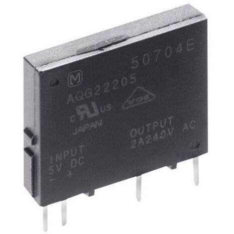 Panasonic Relais à semi-conducteurs AQG22124 2 A Tension de contact (max.): 264 V/AC à commutation au zéro de tension 1 pc(s) S71666 (1/2)