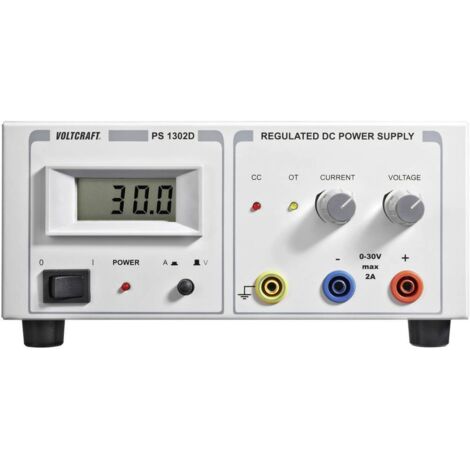 Alimentation de laboratoire réglable 0 - 30 V/DC / 0 - 2 A Puissance (détails) 60 W Voltcraft PS-130