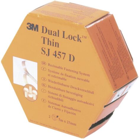 3M Dual Lock SJ 457 D ruban adhésif translucide 25 mm
