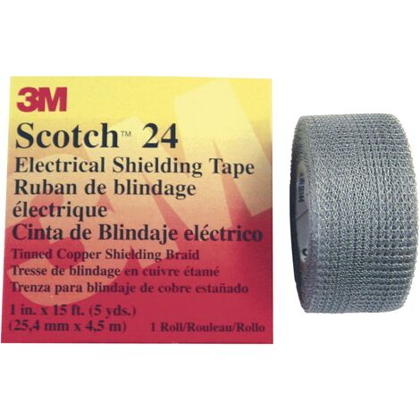 Ruban de blindage Scotch® 24 3M SCOTCH24-25X4.5 argent (L x l) 4.5 m x 25 mm résine caoutchouc 1 pc(s) S13892 (1/5)