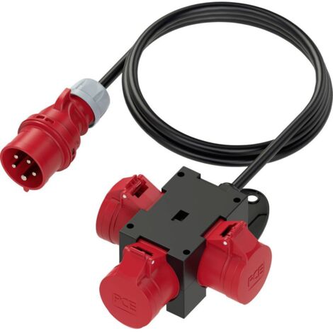 Répartiteur de courant CEE PCE 9430721 Répartiteur CEE 16A, 1.5 m H07RN-F 5G 1,5 mm² IP44 S31552 (1/3)