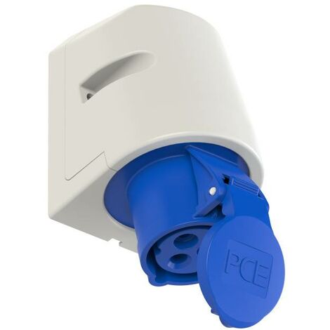 Prise murale femelle CEE-CARA 16 A 3 pôles – Tension 230 V – Connexion à visser – Indice de protection IP44 – Couleur bleu – PCE - BLEU 1 PC