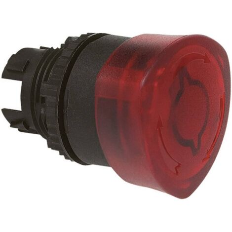 BACO 224091 L22EM10 Bouton champignon collerette plastique, noir rouge décrochage par rotation 1 pc(s) (1/3)