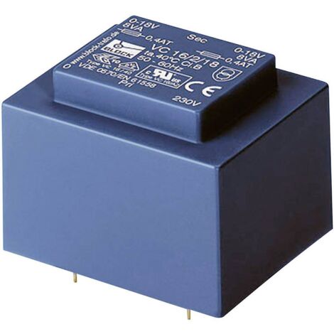 BLOCK VC 5,0/2/6 Transformateur pour circuits imprimés 1 x 230 V 2 x 6 V/AC 5 VA 416 mA D97805 (1/3)