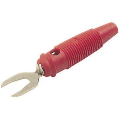 Cosse fourche avec repiquage banane Ø de la broche: 4 mm SKS Hirschmann KB 2 930584101 rouge 1 pc(s) D22078 (1/2)