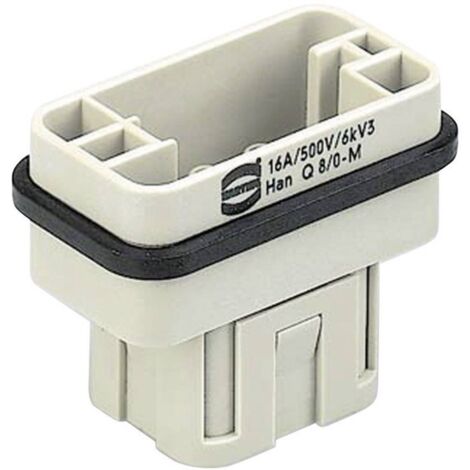 HARTING 09120083001 Insert mâle Han® Q 8 + PE à sertir 1 pc(s) D15394 (1/3)
