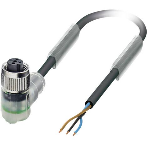 Câble pour capteurs/actionneurs Phoenix Contact SAC-3P- 5,0-PUR/M12FR-2L 1694415 Pôle: 3 avec LED Contenu: 1 pc(s) (1/3)