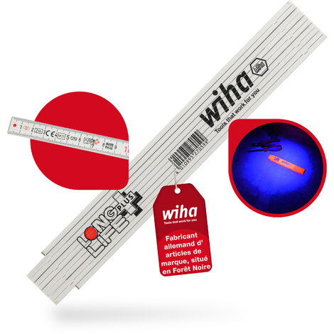 Wiha Mètre pliant Longlife® Plus 2 m métrique, 10 branches 15 mm (27059) (1/5)
