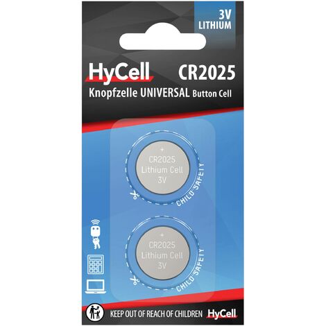 Pile bouton CR 2025 lithium HyCell 140 mAh 3 V 2 pc(s) Y731461