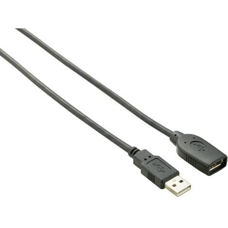 Renkforce Câble USB USB 2.0 USB-A mâle, USB-A femelle 10.00 m noir contacts dorés RF-4096104 Y832861