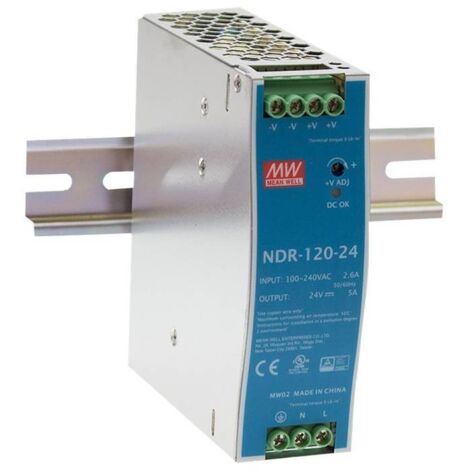 Alimentation à découpage MEAN WELL NDR-120-24, 24 V-/5 A