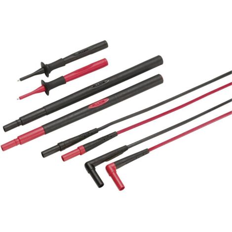 Fluke TL238 Set de cordons de mesure de sécurité pointe de test, Banane mâle 4 mm femelle 4 mm, Banane mâle 4 mm rouge, noir 1 pc(s) Y454711 (1/2)