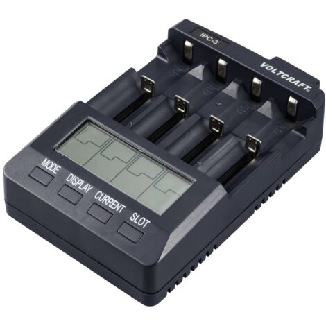 Voltcraft – Chargeur de piles rondes Li-ion, NiCd, NiMH – Charge rapide jusqu'à 2000 mA – Écran LCD – Fonction Test et Refresh - W722591 (1/6)