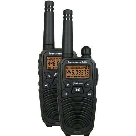 Set de 2 talkies-walkies FM avec longue portée jusqu'à 6 km et