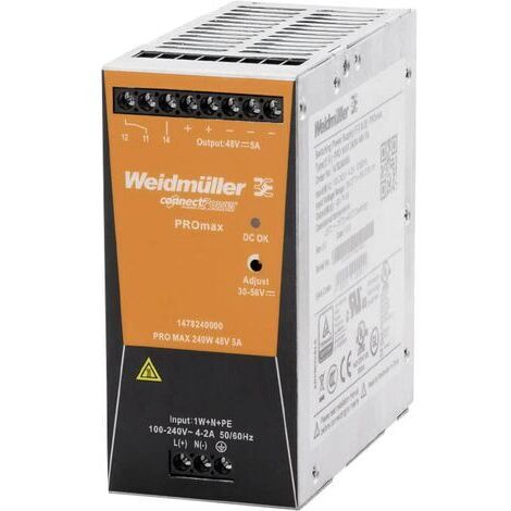 Weidmüller 1478240000 Alimentation rail DIN 48 V/DC 5 A 240 W Contenu 1 pc(s) W235481 (1/4)