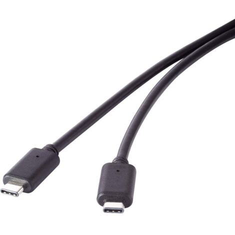 Renkforce Câble USB USB 3.2 Gen2x2 USB-C® mâle, USB-C® mâle 1.50 m noir contacts dorés RF-4381074 W872361